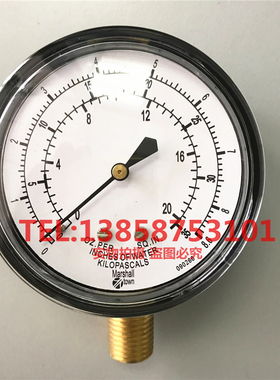 美国MARSH马绍恩瓦斯膜盒微压表气压表压力表G22709 0~8.6KPA