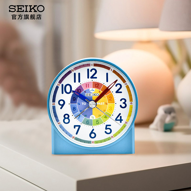 SEIKO 일본 세이코 알람 시계 소형 대형 디지털 자동 스캔 초 귀여운 어린이 교육 시간 알람 시계