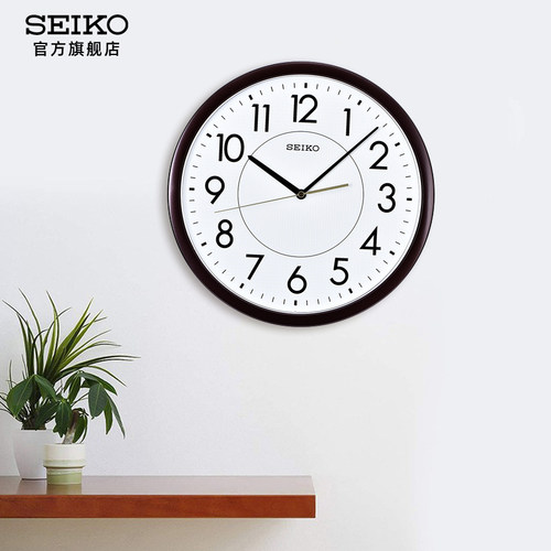 seiko时尚风客厅卧室静音石英钟