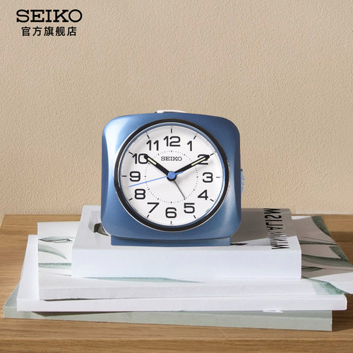 SEIKO精工静音贪睡夜光闹钟