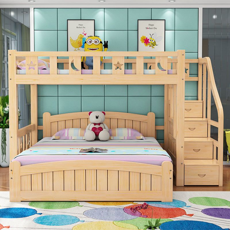 新上下铺床二层儿童床双层床高低床实木子母床厂家直销实木床上下-封面