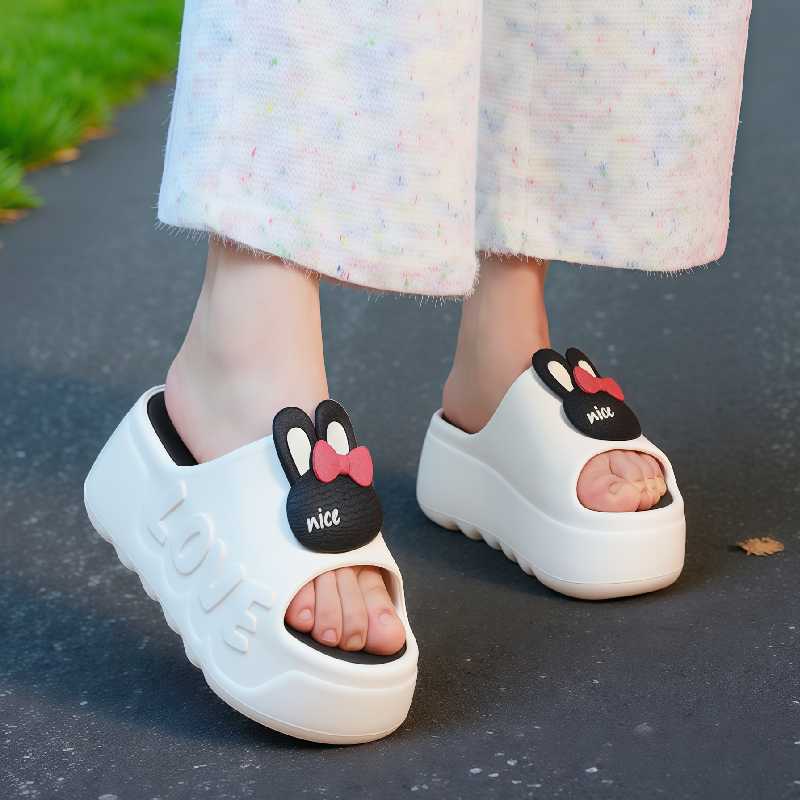 拖鞋女夏季网红新款居家可爱兔子厚底高跟凉拖鞋防滑休闲外穿增高,女鞋,一字拖,淘宝优惠券,粉丝福利购,淘宝优惠卷