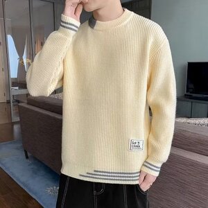男士毛衣内搭针织衫加绒加厚冬季男生保暖羊毛衫男款打底衫毛线衣