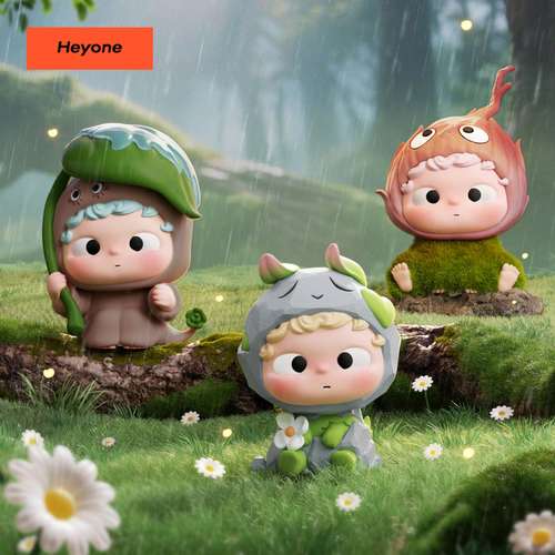 正版Heyone黑玩哦崽OZAI兜帽历险记萌粒盲盒公仔摆件礼物