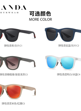 新款偏光太阳镜S11101时尚潮流街拍男士墨镜硅胶防滑垫TR太阳眼镜