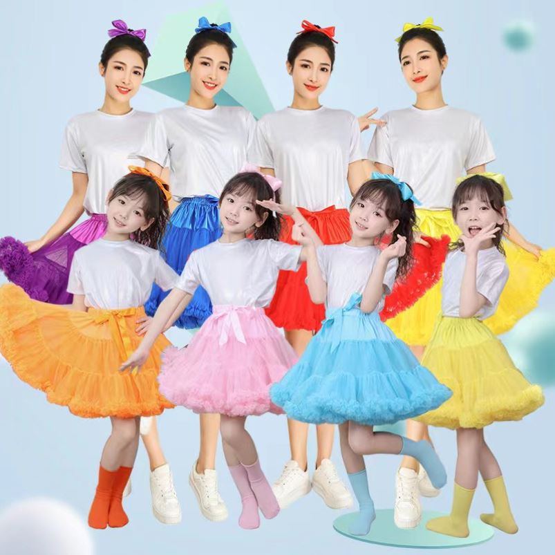 一路花开舞蹈演出服青春活力tutu裙表演服学生女团现代舞啦啦操图片