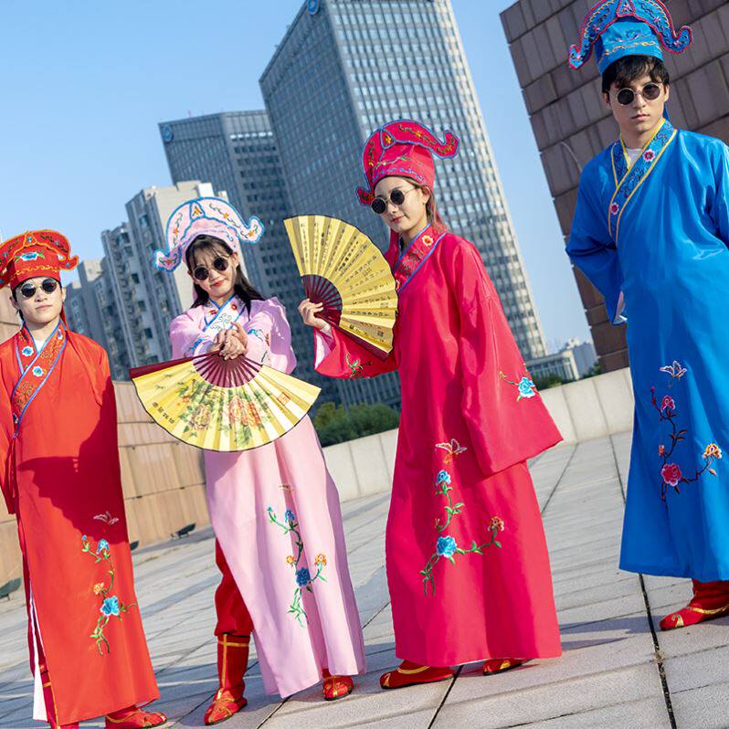 江南四大才子古装服装小品唐伯虎秀才小生服三句半表演伴郎服戏服