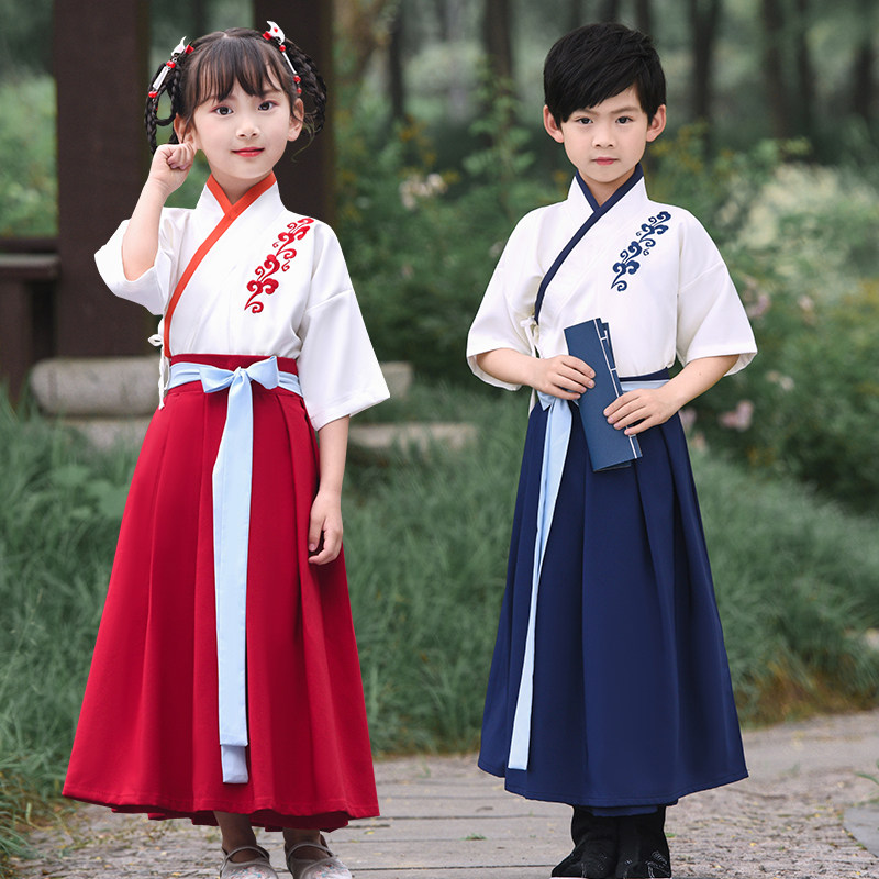 儿童汉服夏季国学服男装图片