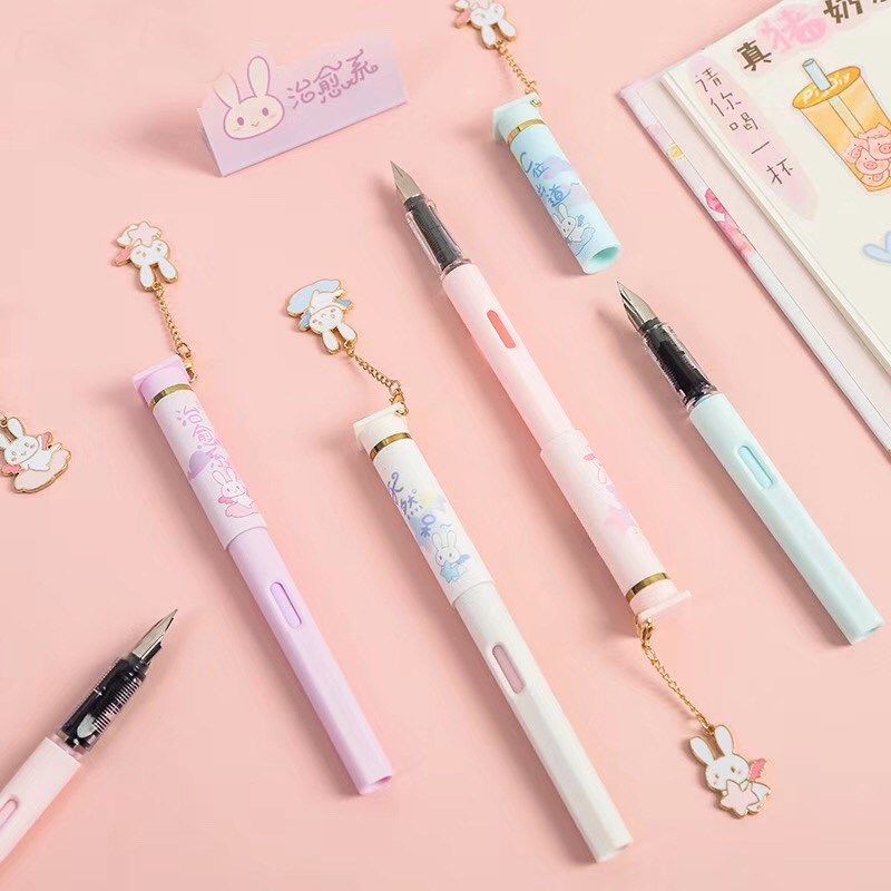 少女心钢笔创意文具可爱吊坠学生小清新练字笔三年级可换墨囊刚笔