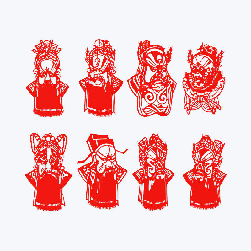 【精细大脸谱】剪纸 手工 中国风刻纸成品作品特色礼品送老外脸谱