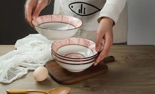 6英寸斗碗扣肉碗吃面碗骨瓷装 6个装 菜碗吃饭碗家用陶瓷碗饭碗面碗