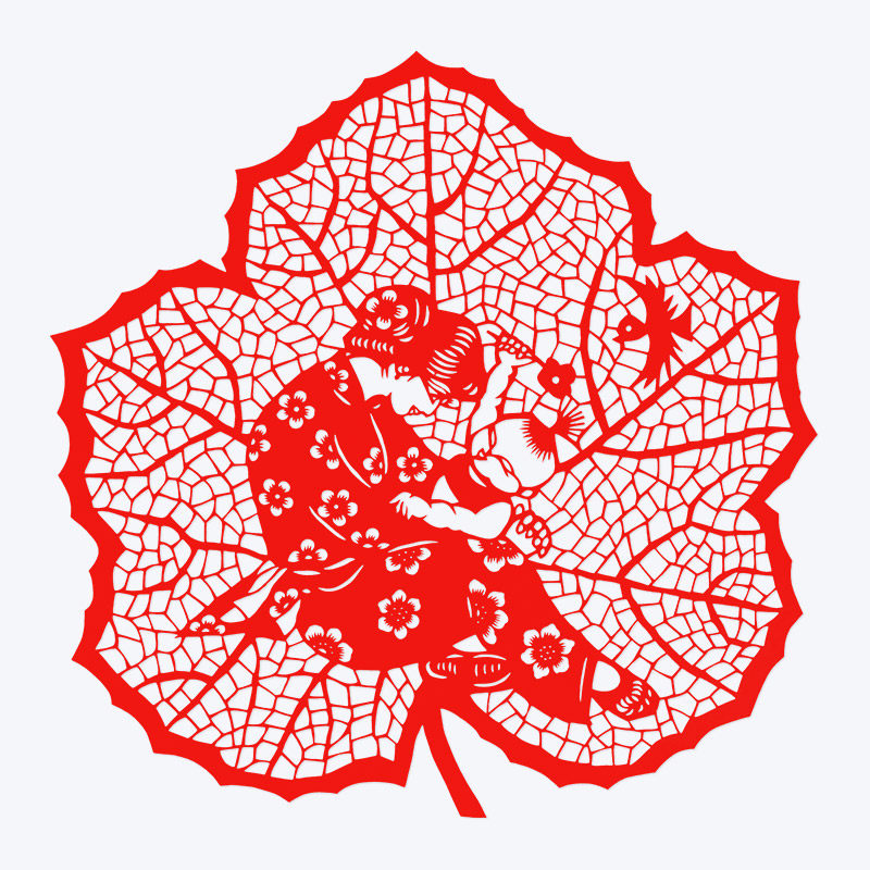 纯手工剪纸作品大幅刻纸成品中国风出国礼品送老外 母爱获奖作品