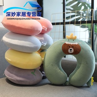 形枕单人脖枕可爱脖套旅行购机汽车头枕儿童护颈枕形枕芯气囊