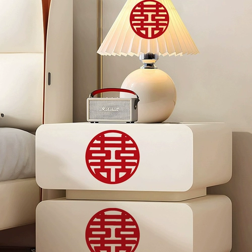 Комплект макета свадебной комнаты, мебель для спальни, наклейки со счастливыми словами, украшение свадебной комнаты, кухонный шкаф, наклейки со счастливыми словами, маленькие наклейки со счастливыми словами