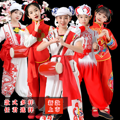 陕北民族风传统安塞腰鼓服