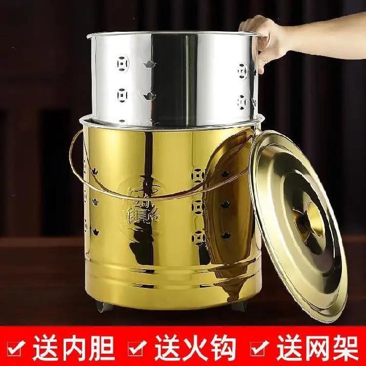 天天特价烧金桶不锈钢拜神烧钱纸钱筒烧香烧经化宝桶室内家用焚烧