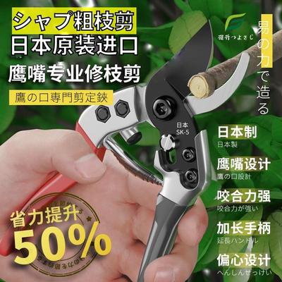 原装进口粗枝剪强力日本SK5修枝剪园林大号果树锋利大剪子园艺剪