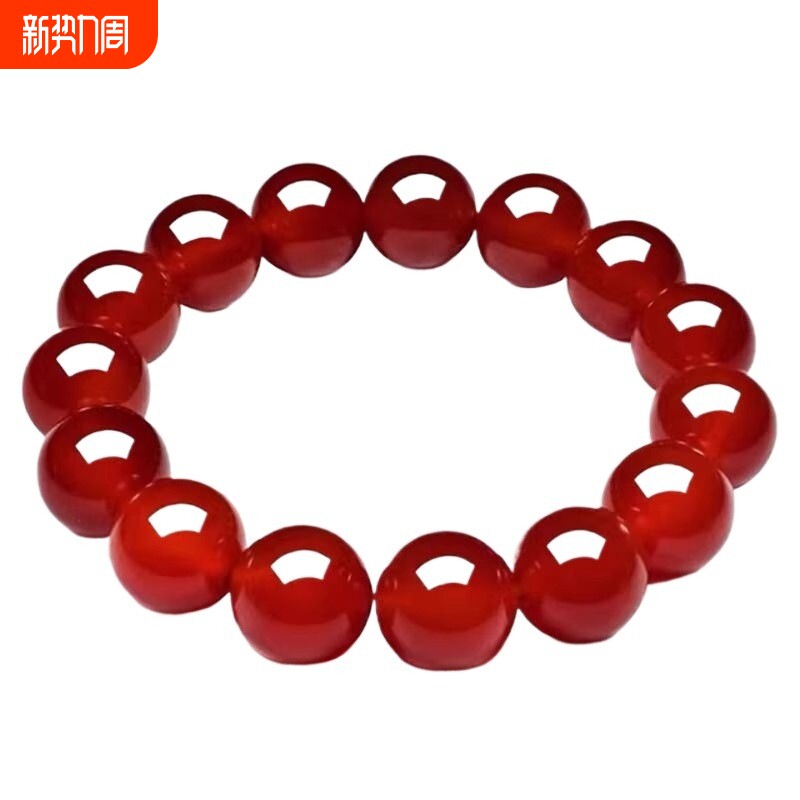 天然男女7A级红玛瑙手串玛瑙手链佛珠水晶巴西本命年转运原石佩戴