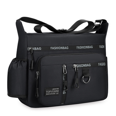 新款黑色出差旅行背包斜挎包男男包牛津布商务包大容量男士单肩包