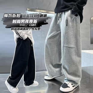 儿童装男童裤子春秋款2026新款中大童运动裤春装休闲卫裤男孩长裤