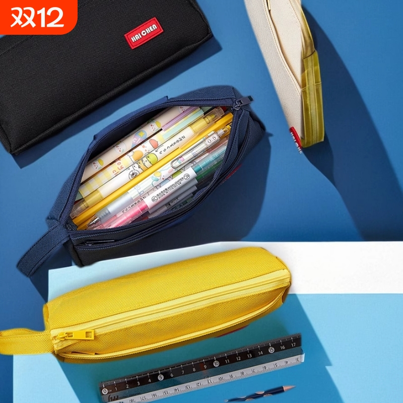 简约笔袋小学生日系中学生男生大学文具盒男女孩款初中生铅笔袋