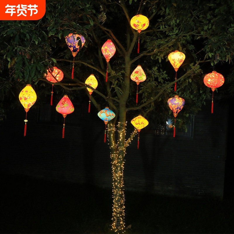 2026新款仿绸布灯笼户外街道公园装饰灯花灯网红小吃街满天星防水,节庆用品/礼品,装饰灯,淘宝优惠券,粉丝福利购,淘宝优惠卷