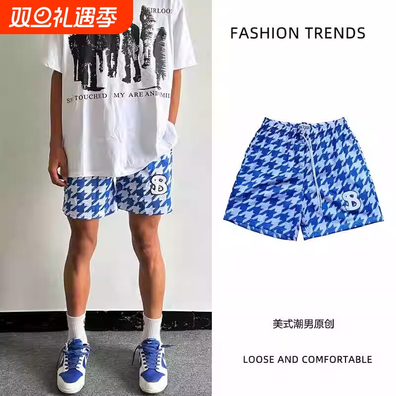 夏季训练美式篮球短裤速干男宽松休闲不过膝新款球裤运动三四分裤