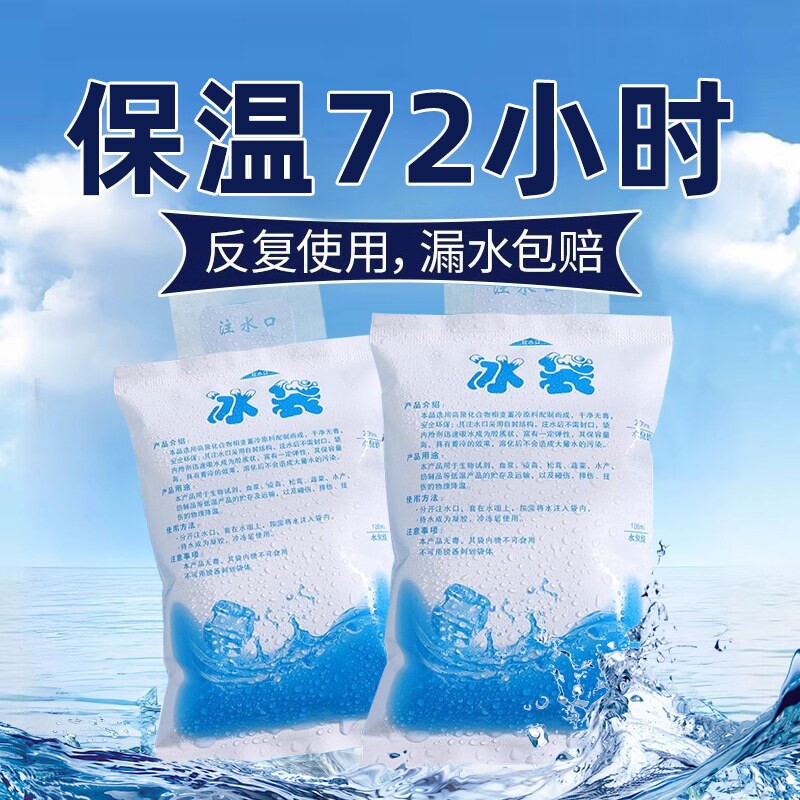 注水冰袋快递专用冷冻生鲜家用保鲜一次性重复使用冷藏包摆摊商用