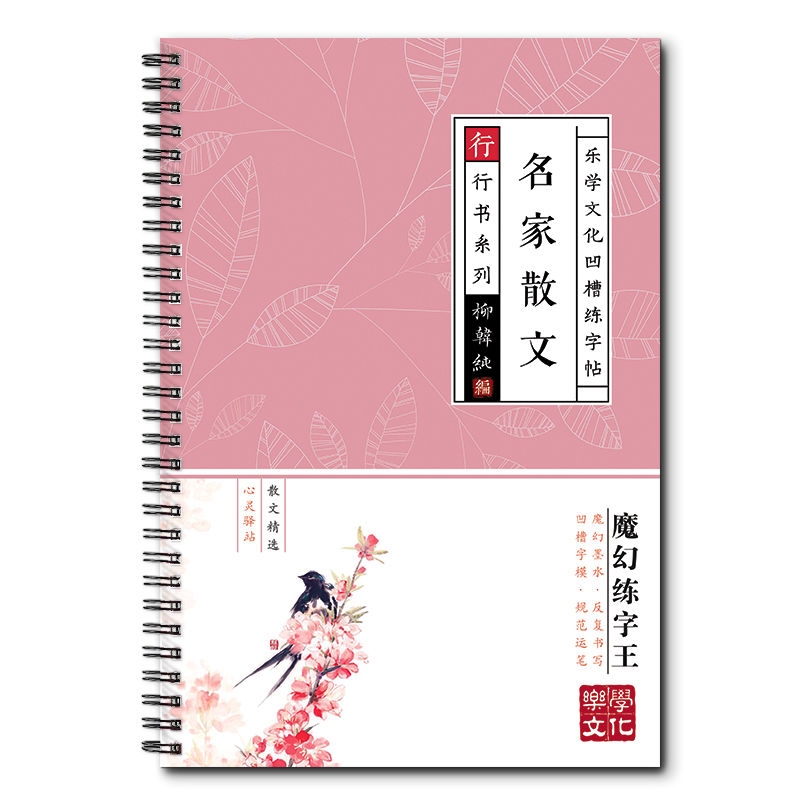 临摹成人行书凹槽写字练字帖行硬笔男女反复描红汉字立体基础汉语