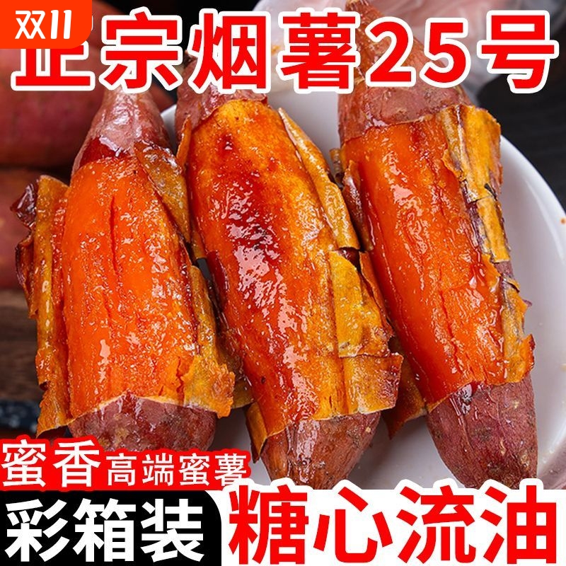 山东烟薯25号蜜薯糖心红薯新鲜地瓜现挖沙地番薯山芋农科院烤红薯