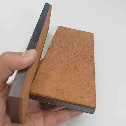 挡刀板牛皮荡刀板研磨抛光工具磨刀石油石双面擦刀荡刀布牛皮精磨
