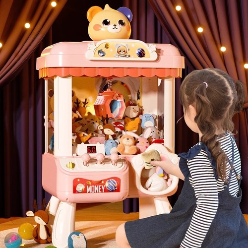 抓娃娃机儿童大号迷你夹公仔小型家用男女孩玩具生日礼物2025新款