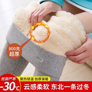 毛绒裤 超厚羊羔绒保暖裤 东北棉裤 加绒加厚云朵绒打底裤 女外穿冬季