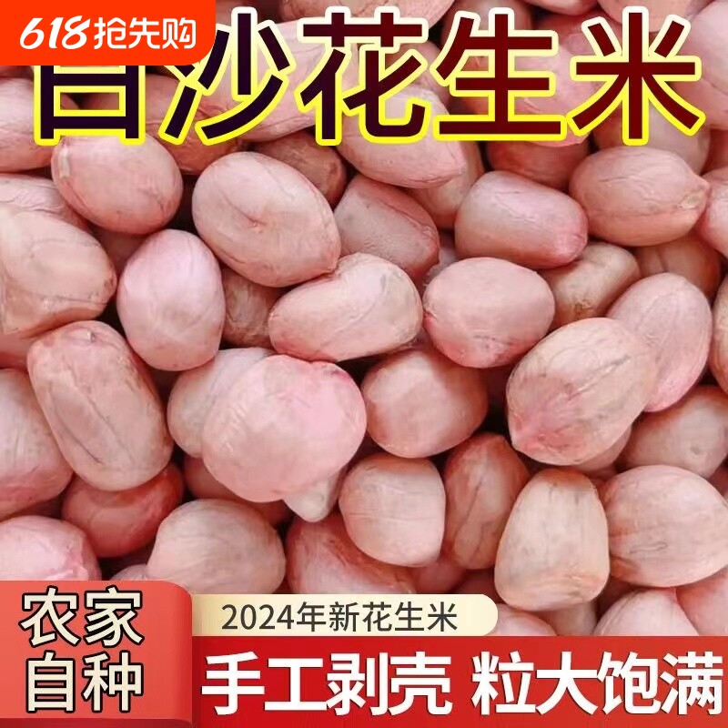 白沙花生米新货龙岩花生粉皮新鲜大粒五香新花生大颗粒蒜香白晒
