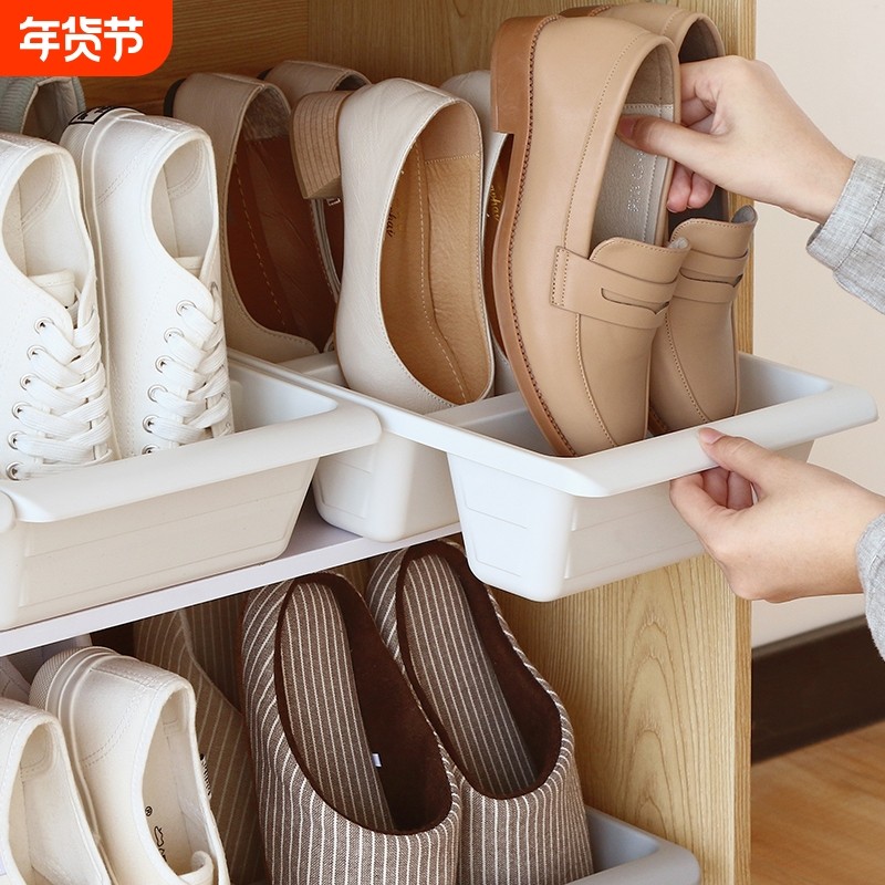鞋子收纳神器存放盒鞋盒收纳盒网红鞋柜加厚塑料鞋架抽屉式省空间,收纳整理,鞋盒,淘宝优惠券,粉丝福利购,淘宝优惠卷