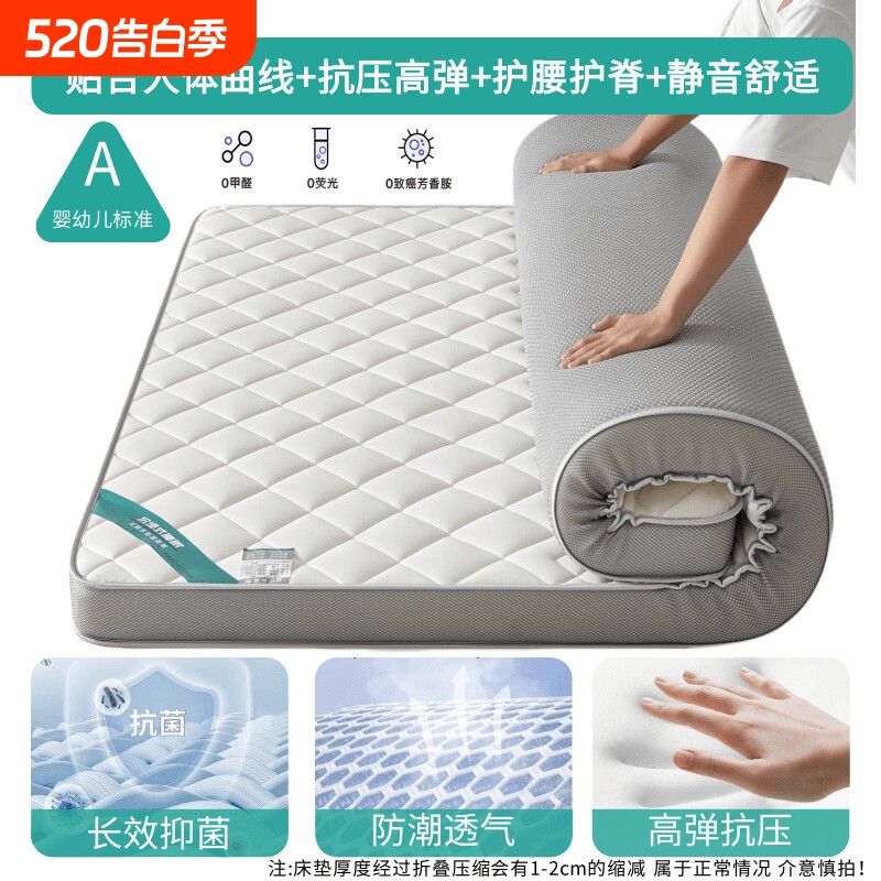 床垫软垫家用单人租房专用榻榻米薄垫褥子宿舍可折叠海绵压缩防潮