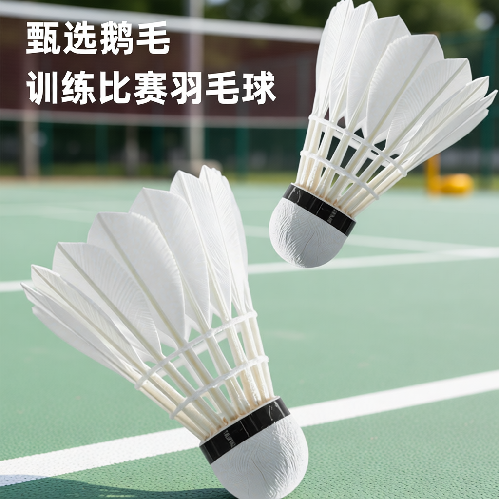 羽毛球鹅毛正品耐打王室内训练用球612防风不易发光尼龙稳定比赛