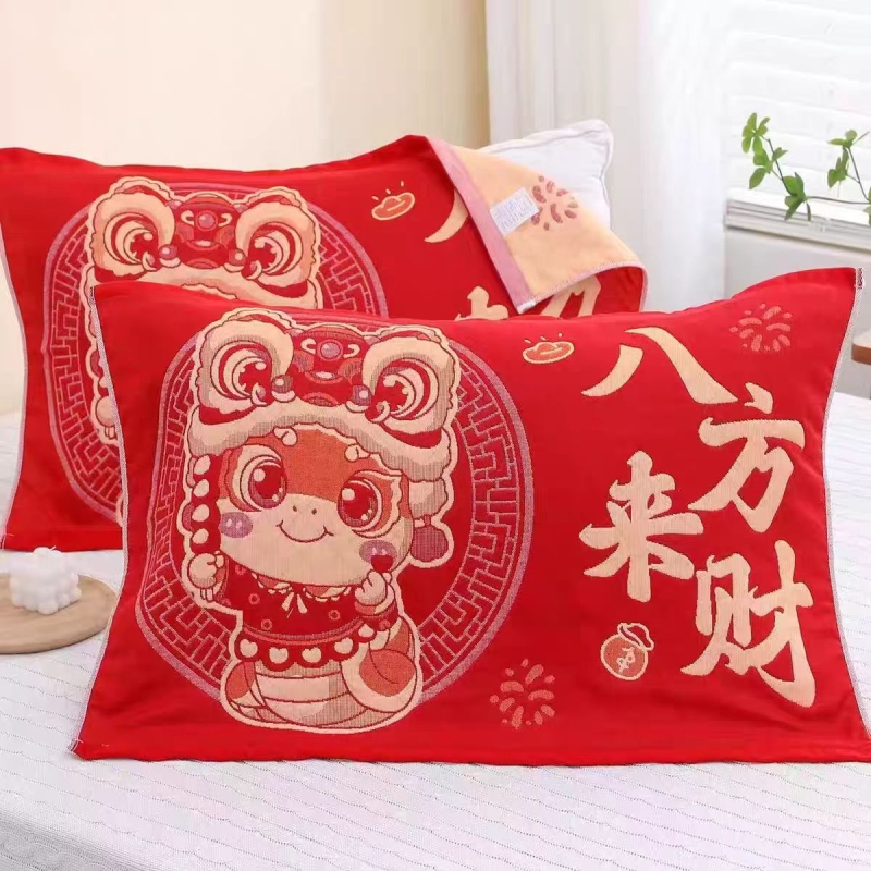 纱布棉大枕巾一对装|千人加购