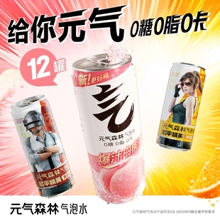 元 12罐橙味 气森林白桃可乐气泡水330ml