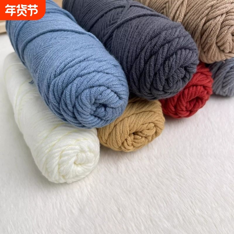 围巾手工DIY毛线1团编织情人棉材料包情侣自制礼物送男友女友