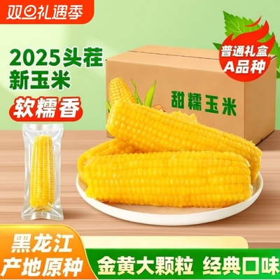 2025头茬黄糯玉米棒玉米粒香甜糯东北可拉丝真空包装代餐粗粮软糯