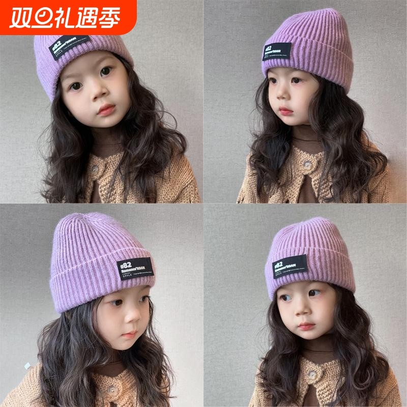 女童帽子秋冬款2024新款洋气可爱公主女宝护耳帽儿童女孩冬季保暖