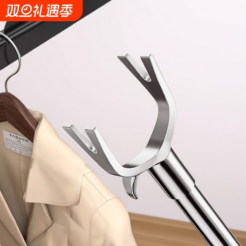 【不锈钢材质！】家用伸缩晾衣杆