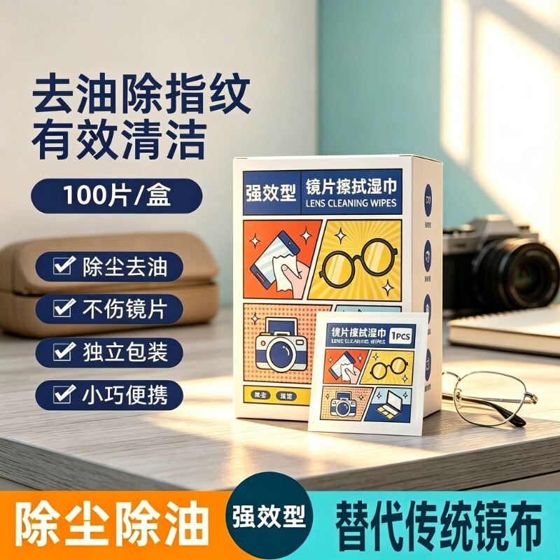 500片擦镜片湿巾眼镜屏幕通用图片