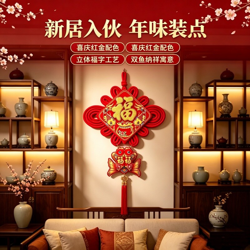 新款中国结乔迁喜庆挂件装饰品图片