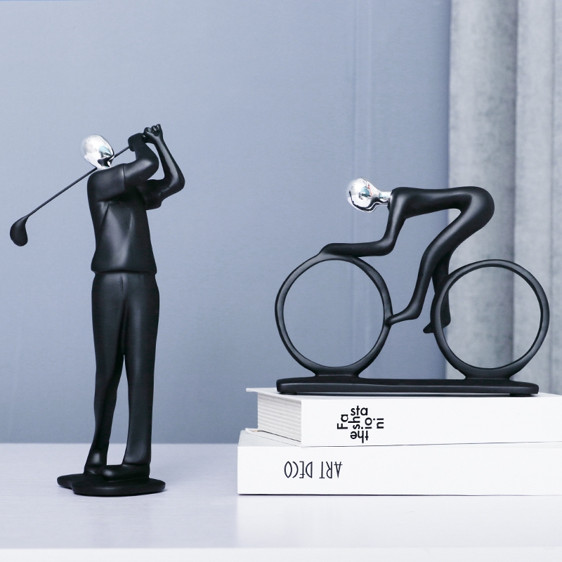 创意运动人物摆件轻奢高档客厅家居摆设高级书架酒柜装饰艺术模型