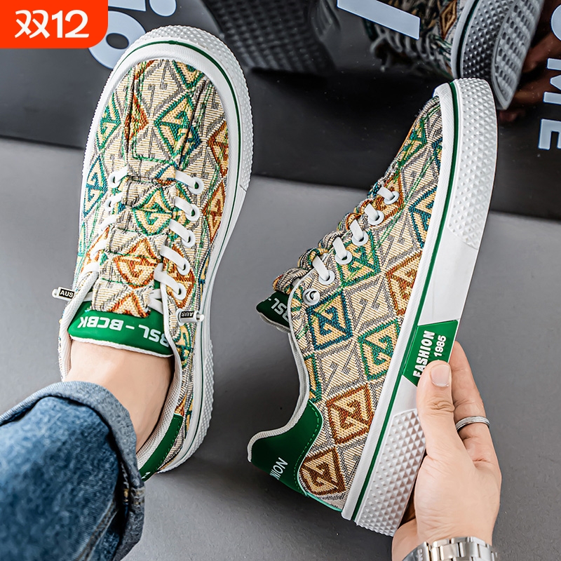 老北京布鞋男2025秋冬新款回力帆布鞋潮鞋青少年潮流百搭休闲板鞋