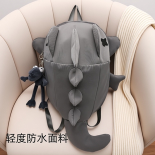 骑行双肩包男书包鲨鱼背包女头盔包摩托车全盔半盔防水平板可装