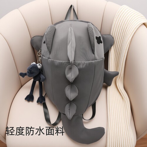 骑行双肩包头盔包男书包鲨鱼背包女摩托车全盔半盔防水平板可装