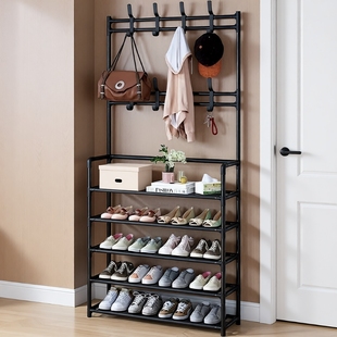 柜出租房落地一体衣帽架置物架 架宿舍鞋 家用鞋 帽架简易门口多层鞋